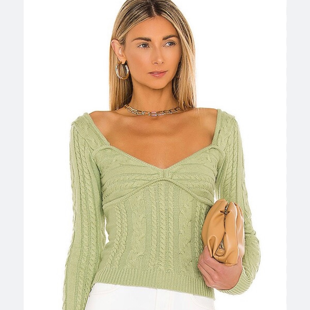 Majorelle green cable knit in size small